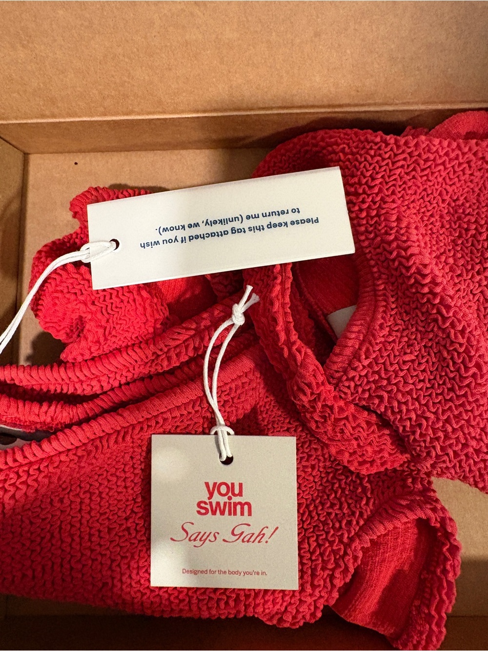 YouSwim x Lisa Says Gah! Aplomb Two-Piece Swimsuit Pimento Red Stretch I - Picture 10 of 12